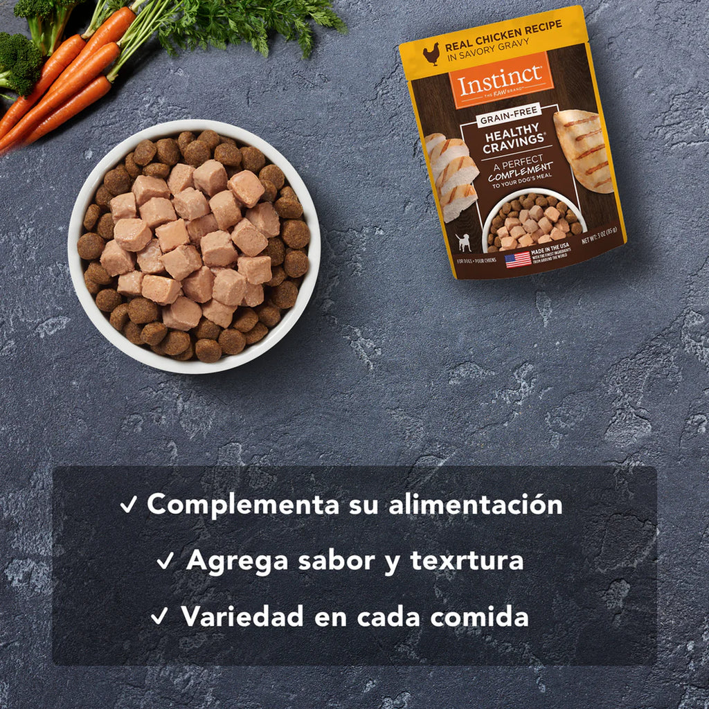 Instinct Healthy Cravings Alimento Húmedo para Perro | Sabor Pollo | Sobre 85g