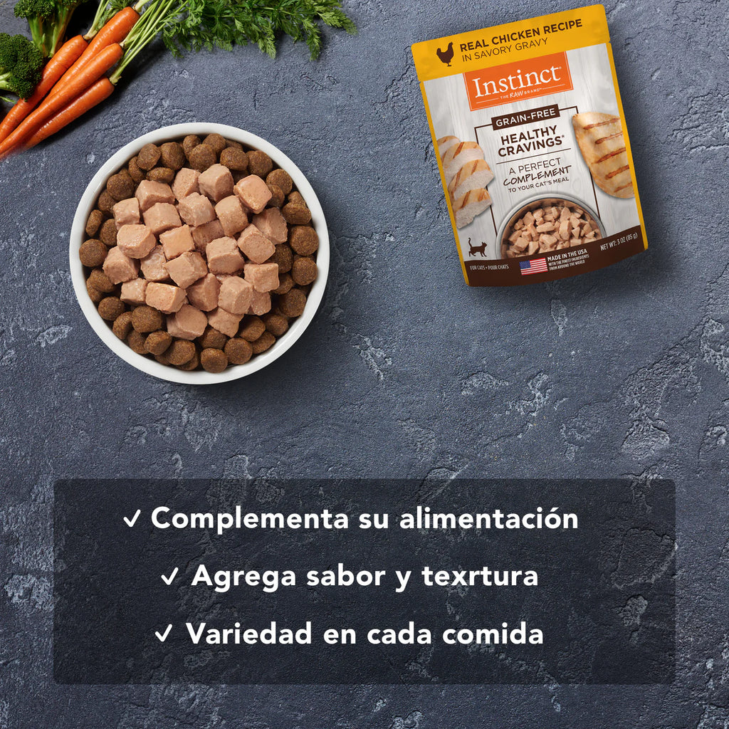 Instinct Healthy Cravings Alimento Húmedo para Gato | Sabor Pollo | Sobre 85g