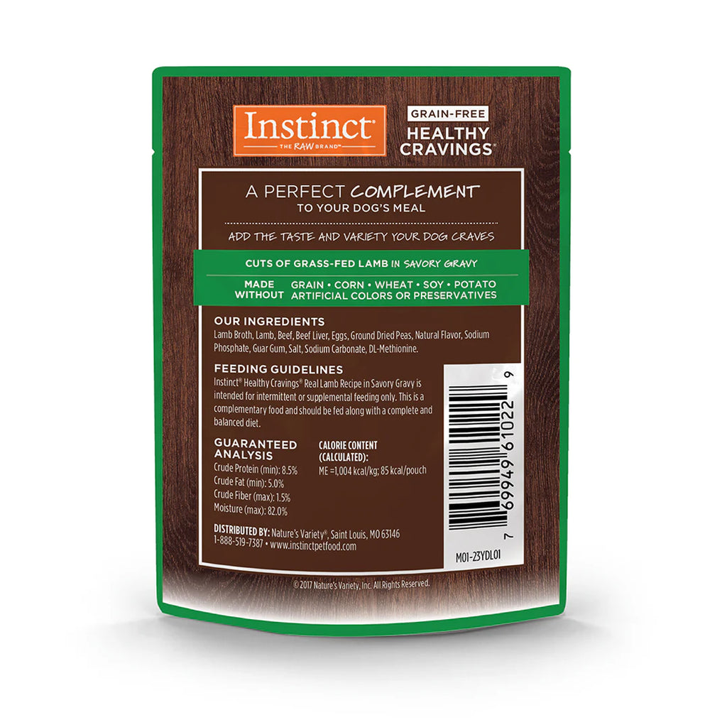 Instinct Healthy Cravings Alimento Húmedo para Perro | Sabor Cordero | Sobre 85 g