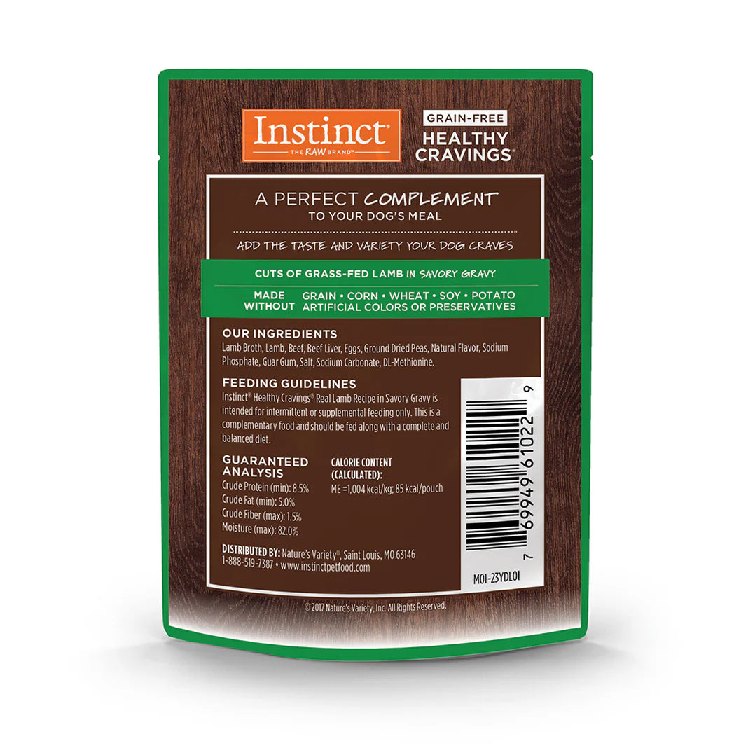 Instinct Healthy Cravings Alimento Húmedo para Perro | Sabor Cordero | Sobre 85 g