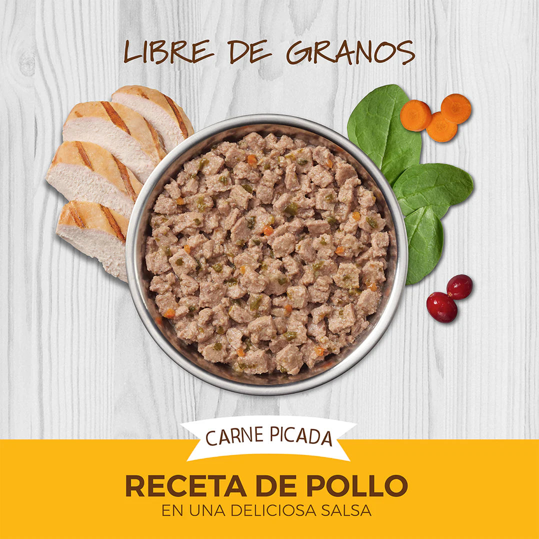 Instinct Original Alimento Húmedo Minced Cups para Gato | Sabor Pollo | 99 g