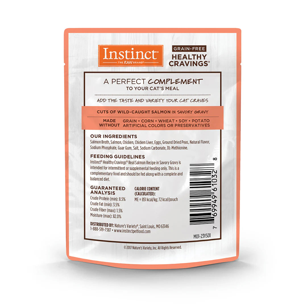 Instinct Healthy Cravings Alimento Húmedo para Gato | Sabor Salmón | Sobre 85g