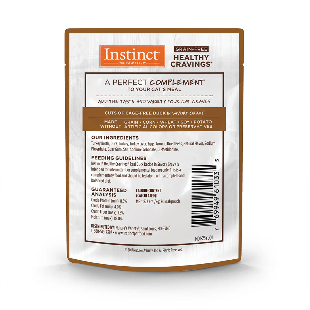 Instinct Healthy Cravings Alimento Húmedo para Gato | Sabor Pato | Sobre 85g