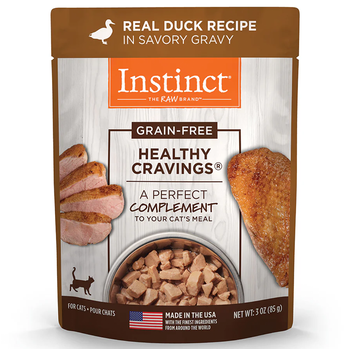 Instinct Healthy Cravings Alimento Húmedo para Gato | Sabor Pato | Sobre 85g