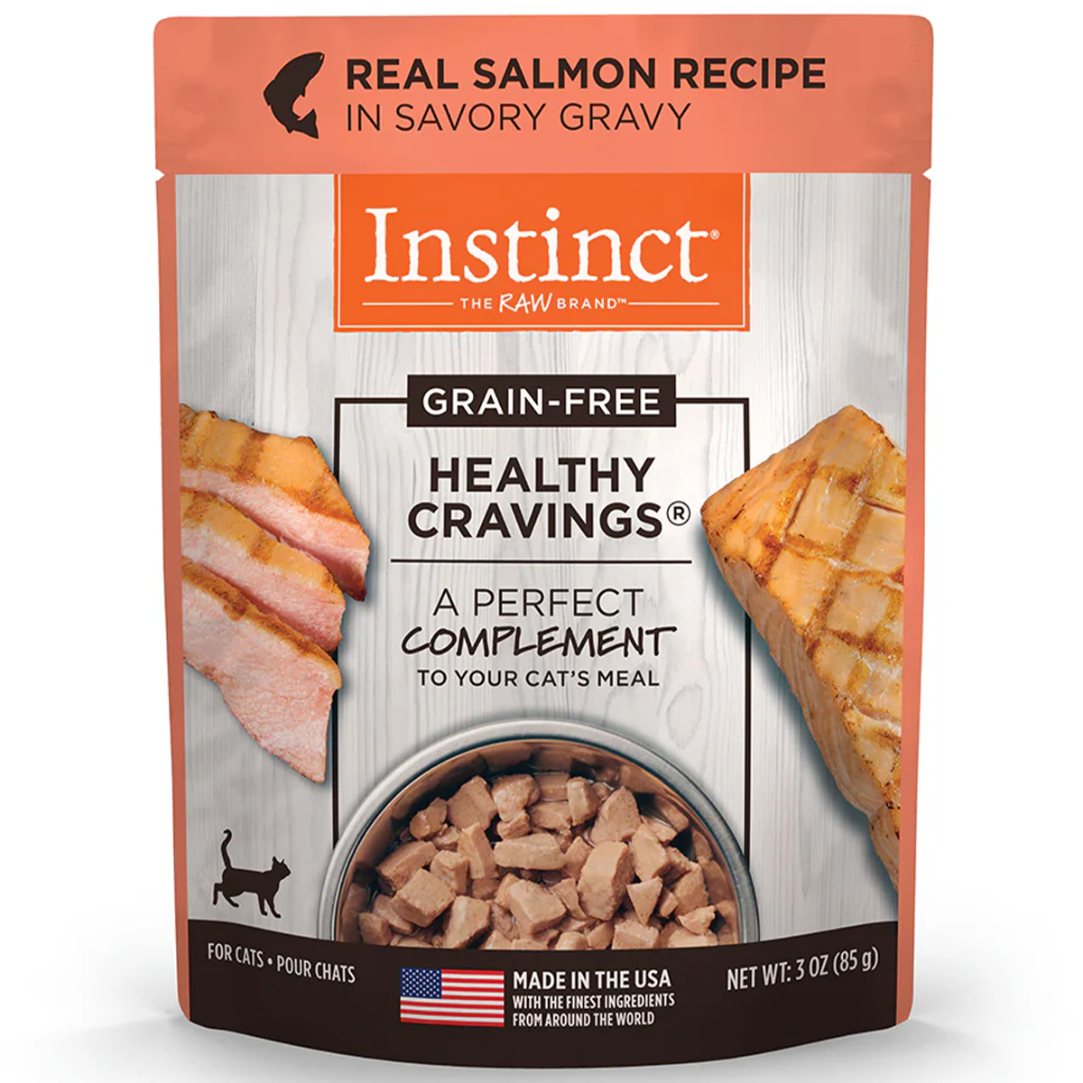 Instinct Healthy Cravings Alimento Húmedo para Gato | Sabor Salmón | Sobre 85g