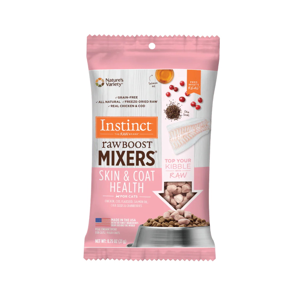Instinct Raw Boost Mixers | Alimento Complementario Liofilizado para Gato | Piel y Pelaje Sanos