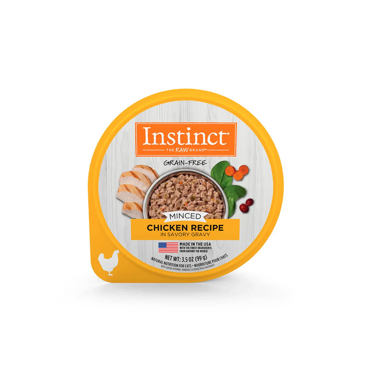 Instinct Original Minced Cups para Gato | Mix de Sabores | Pack con 12 Cups de 85 g